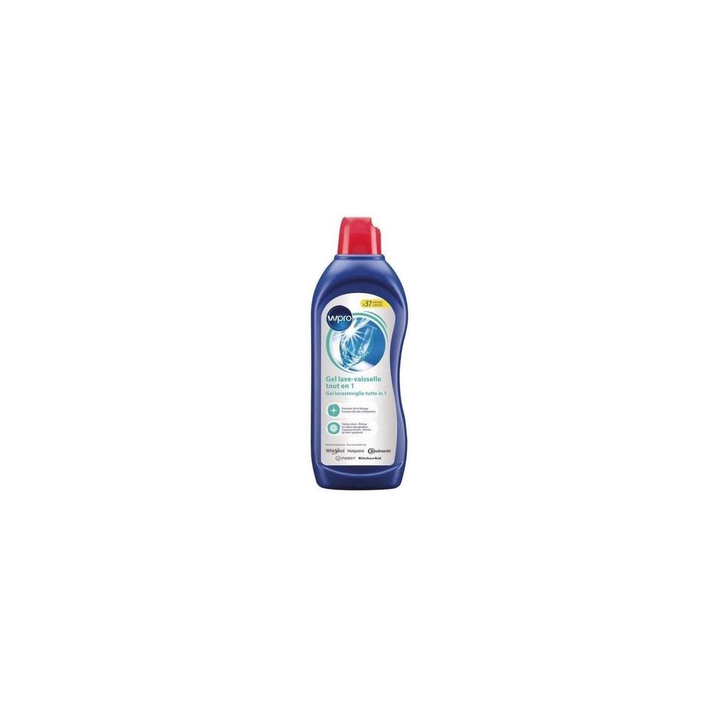 WPRO GEL753 - Gel 3 en 1 pour lave-vaisselle (fonctions lavage, sel et rinage) - 37 lavages