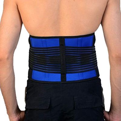 1Pcs Adjustable Neoprene Double Pull Lumbar Support Lower Back Belt Brace Pain Relief Band Waist Belt