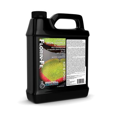 Brightwell Aquatics Florin Fe - Iron Supplement for Red and Green Coloration of Pond Aquatic Plants, 2 Liter