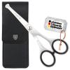 3 Swords Germany  Professional Nostril Nose and Ear Hair Scissors, Stainless Steel, Straight Rounded Blade with Black case view 1