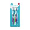Multicolor Plastic & Thermo Rubber Toothbrushes, 15.5cm x 1.5cm (Pack of 4) - Precision Contouring Design for Comprehensive Teeth & Gum Cleaning view 1
