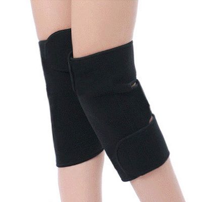 1Pair Tourmaline Self-Heating Knee Leggings Brace Support Magnetic Therapy Knee Pads Adjustable Knee Massager Health Care