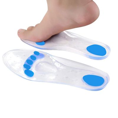 1Pair Foot Massage Silicone Insoles Plantar Fasciitis Shoe Inserts for Foot Massage Soft Gel Arch Support Orthopedic Foot Care Metatarsal Insoles Unisex