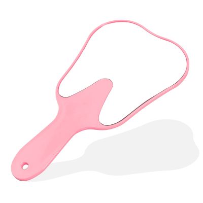 ANNWAH Cute Tooth Shaped Mirror - Handheld Makeup Mirror with Handle for Women & Kids - Lightweight & Smooth