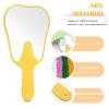 ANNWAH Cute Tooth Shaped Mirror - Handheld Makeup Mirror with Handle for Women & Kids - Lightweight & Smooth view 3