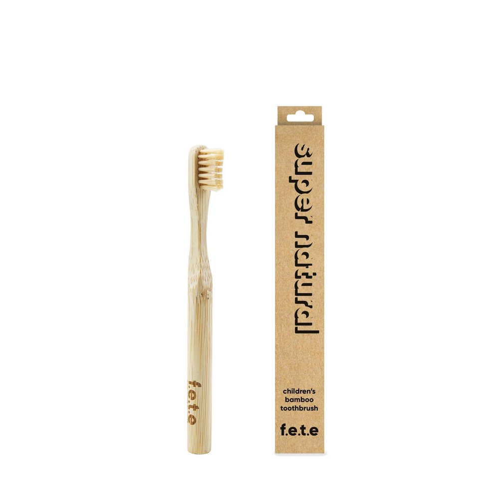 f.e.t.e | Super Natural Children's Bamboo Toothbrush | Biodegradable & Compostable Handle | Recyclable Soft Bristles | Sustainable | Vegan