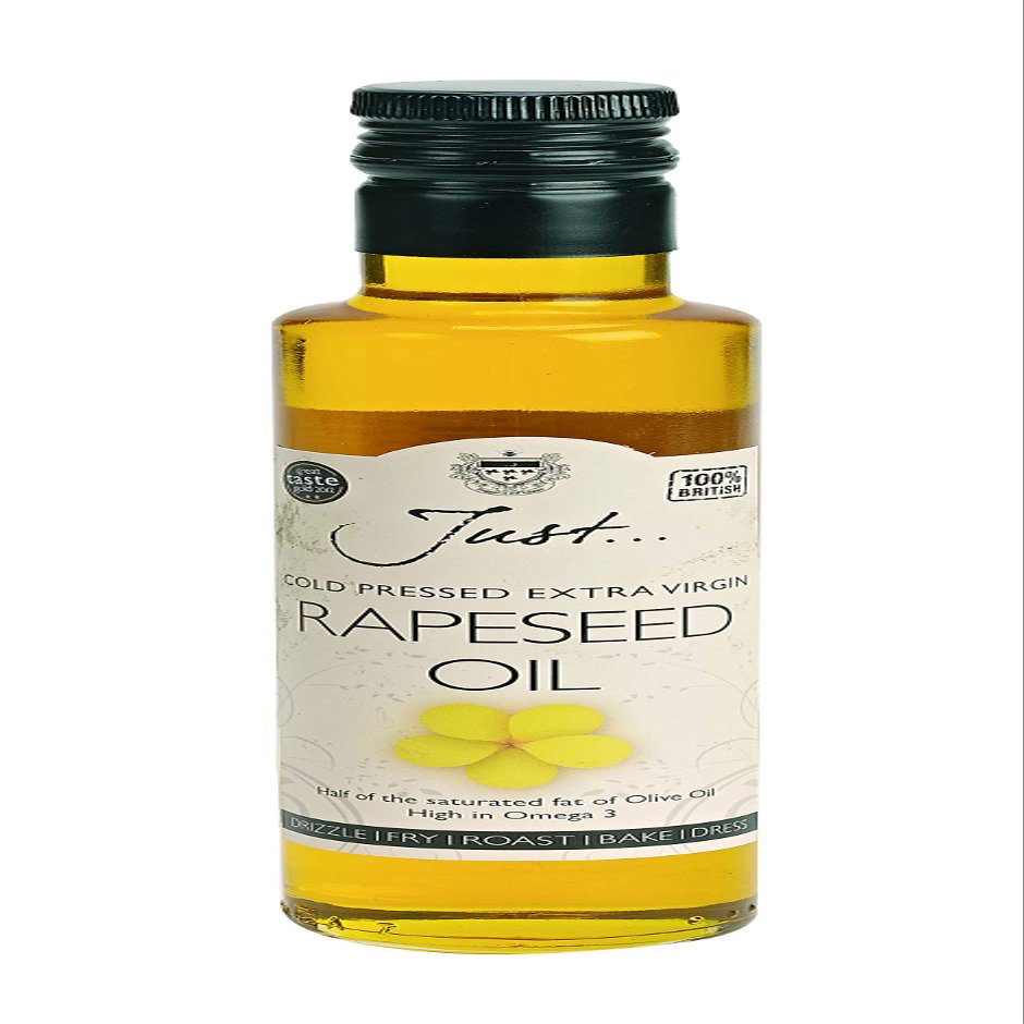 Just Oil - British Rapeseed Oil Cold Pressed Extra Virgin, 500ml (Pack of 6)