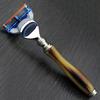 Haryali Horn Replica Mens 5 Edge Razor Shaving Brush & Shaving Stand view 3