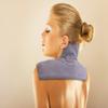 Schweriner Naturheil Neck Pillow with Fleece Cover Neck Warmer with Moor Filling, Fabric, grey, 29 x 39 cm view 1