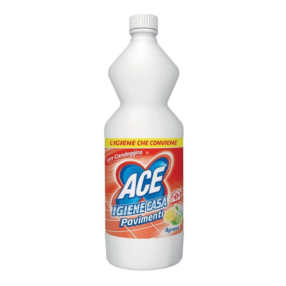 6X Ace Candeggina Pavimenti 1 Litre Bottoms with Bleach Flavour Citrus Fruits