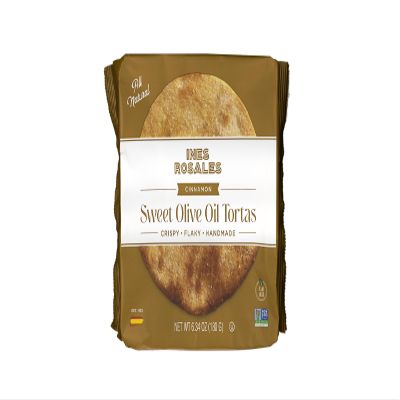 Ines Rosales Cinnamon Sweet Olive Oil Tortas (Pack of 2) (Tortas Aceite con Canela) 6.34 Oz (180 g) pack, contains six Fine Mediterranean Crisps (Tortas) individually wrapped