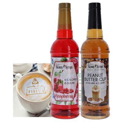 Jordan's Skinny Syrups Sugar Free Peanut Butter and Raspberry Syrup 750Ml/25.4Oz Bundle (Set of 2)