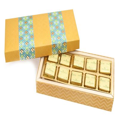 Ghasitaram Gifts Diwali Gifts Diwali Chocolates - 3 Part Print 10 Pcs Chocolate Box