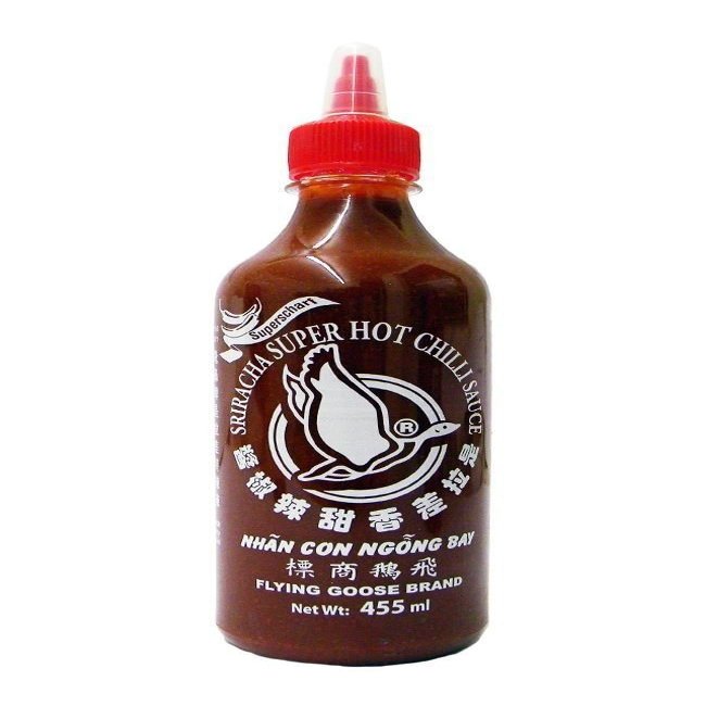 Flying Goose Brand - Sriracha Super Hot Chilli Sauce - 455ml Plastic Bottle