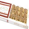 Ghasitaram Gifts Indian Sweets - Diwali Gifts Sweets - Baked Almond Anjeer Chocolate Biscuits in White Box view 1