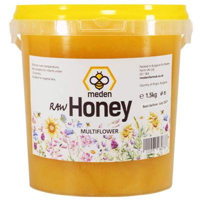 1.5KG MULTIFLOWER 100% PURE RAW ORGANIC HONEY UNFILTERED UNHEATED BY MEDEN