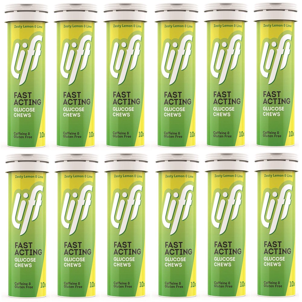(12 Pack) Lift/Gluco Tabs Zesty Lemon & Lime 10 Tablets