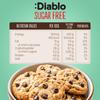 Diablo Sugar Free Chocolate Chip Cookies  Low Sugar Snacks Made with Maltitol, Crunchy Chocolate Flavor Treats for Everyday Snacking, Guilt Free Biscuit Alternative, 130g Pack of 1 view 2