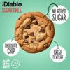 Diablo Sugar Free Chocolate Chip Cookies  Low Sugar Snacks Made with Maltitol, Crunchy Chocolate Flavor Treats for Everyday Snacking, Guilt Free Biscuit Alternative, 130g Pack of 1 view 3