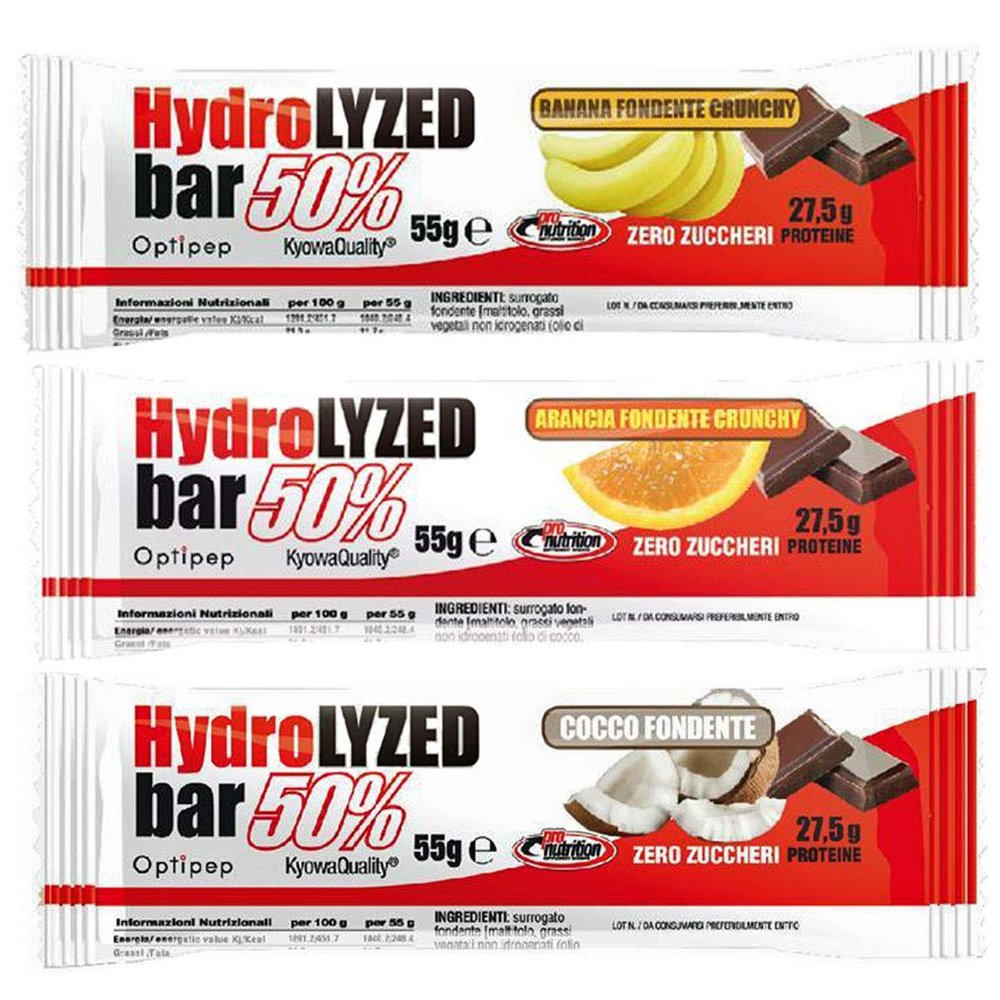 HYDROLYZED BAR 50% [55 G BAR] - zero sugar protein bars (FONDENT-CREAM CARAMEL, BOX OF 24 BARS)