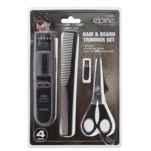 4PC Hair Trimmer & Beard Set Electric Body Mens Cutting Clipper KIT Travel New