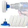 RotoScrub Bathroom Cleaning Drill Accessory Kit - White Scrub Pads White view 1
