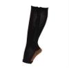 ACMEDE Compression Socks Zipper Knee Stockings Leg Support Open Toe Stretchy Zipper 3 Pair Best for Flight and Travel view 3
