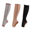 ACMEDE Compression Socks Zipper Knee Stockings Leg Support Open Toe Stretchy Zipper 3 Pair Best for Flight and Travel view 1