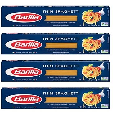 Barilla Thin Spaghetti - 16 fl oz (Pack of 4)