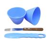 BONEW 2PCS Flexible Rubber Mixing Bowl +2 Spatulas Dental PVC Rubber Mixing Bowl for Alginate and Plaster Materials view 1