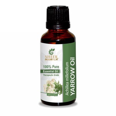 Yarrow Oil -(Achillea Millefolium)- Essential Oil 100% Pure Natural Undiluted Uncut Therapeutic Grade Oil 1.01 Fl.OZ