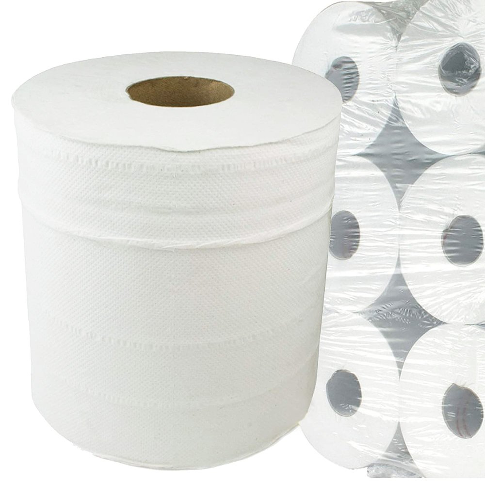 24 Rolls 2ply Centrefeed White Paper Towels Wiper Cleaning Multipurpose Wiper Roll