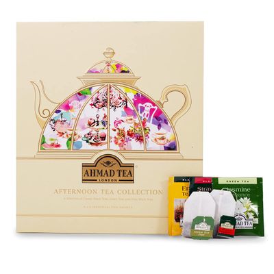Ahmad Tea Afternoon Tea Selection Pack | Black teas, Green teas, Fruit teas | Perfect tea gift | 45 Teabag Sachets | 9 Flavours