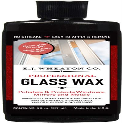 E.J. Wheaton Co. Professional Glass Wax, Polishes and Protects Windows, Mirrors and Metal Surfaces, Dries Chalk White, Easy to Apply and to Remove, Made in USA
