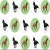15 x 2 inch cupcake toppers horse edible icing view 1