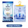 Dry & Dry 12 Pack Premium Moisture Absorbers Dehumidifiers for Home - Dehumidifier for Basement, Bedroom, Closet & More - Blue Crystal Moisture Absorber view 3