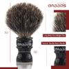Anbbas 3in1 Badger Hair Shaving Brush Set, Shaving Razor and Brush Stand Stainless Steel,Double Edge Safety Razor with Cover for Men Women Wet Shave Hair Removal view 3