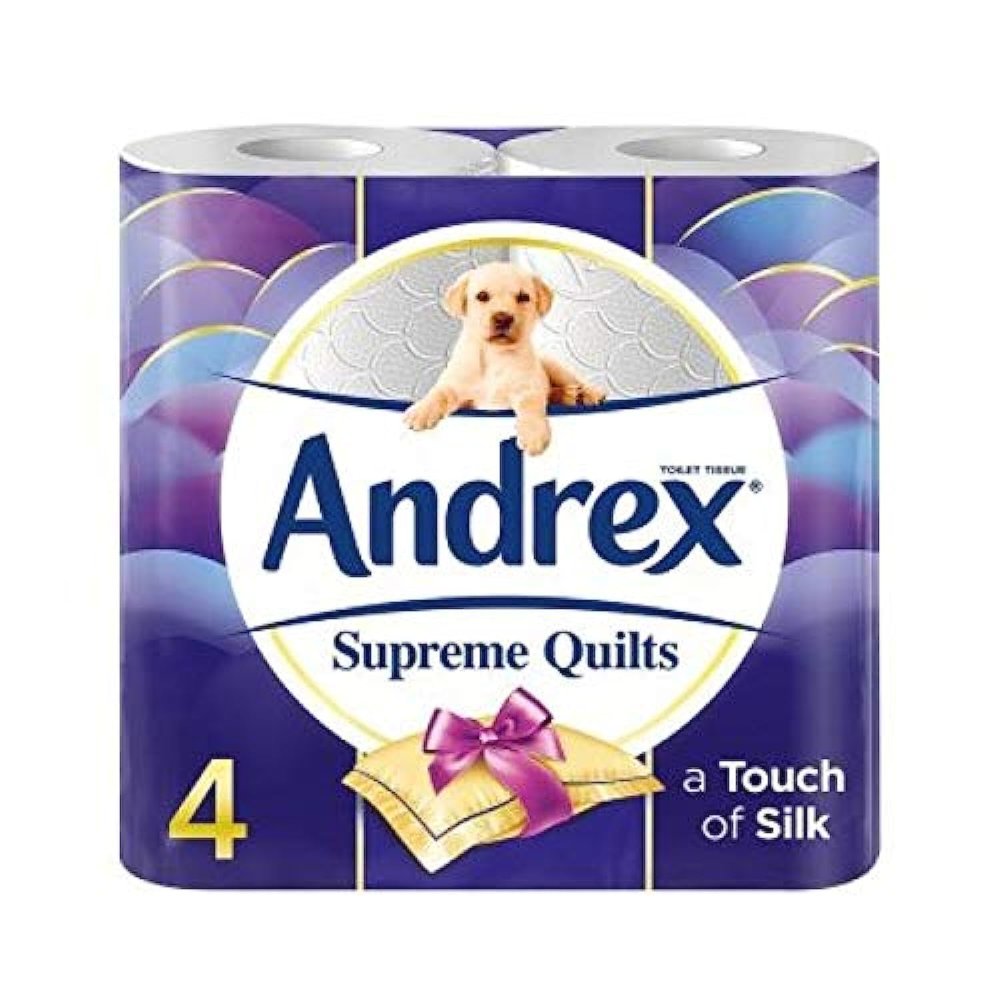 [ 2 Cases ] x Andrex Supreme Quilts Toilet Roll (6 x 4Roll) - Save Even More by Buying More Than 1 Case - Buy 2 Cases - [ This Listing is for A Total Case Size of 12 ]
