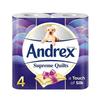 [ 2 Cases ] x Andrex Supreme Quilts Toilet Roll (6 x 4Roll) - Save Even More by Buying More Than 1 Case - Buy 2 Cases - [ This Listing is for A Total Case Size of 12 ] view 1