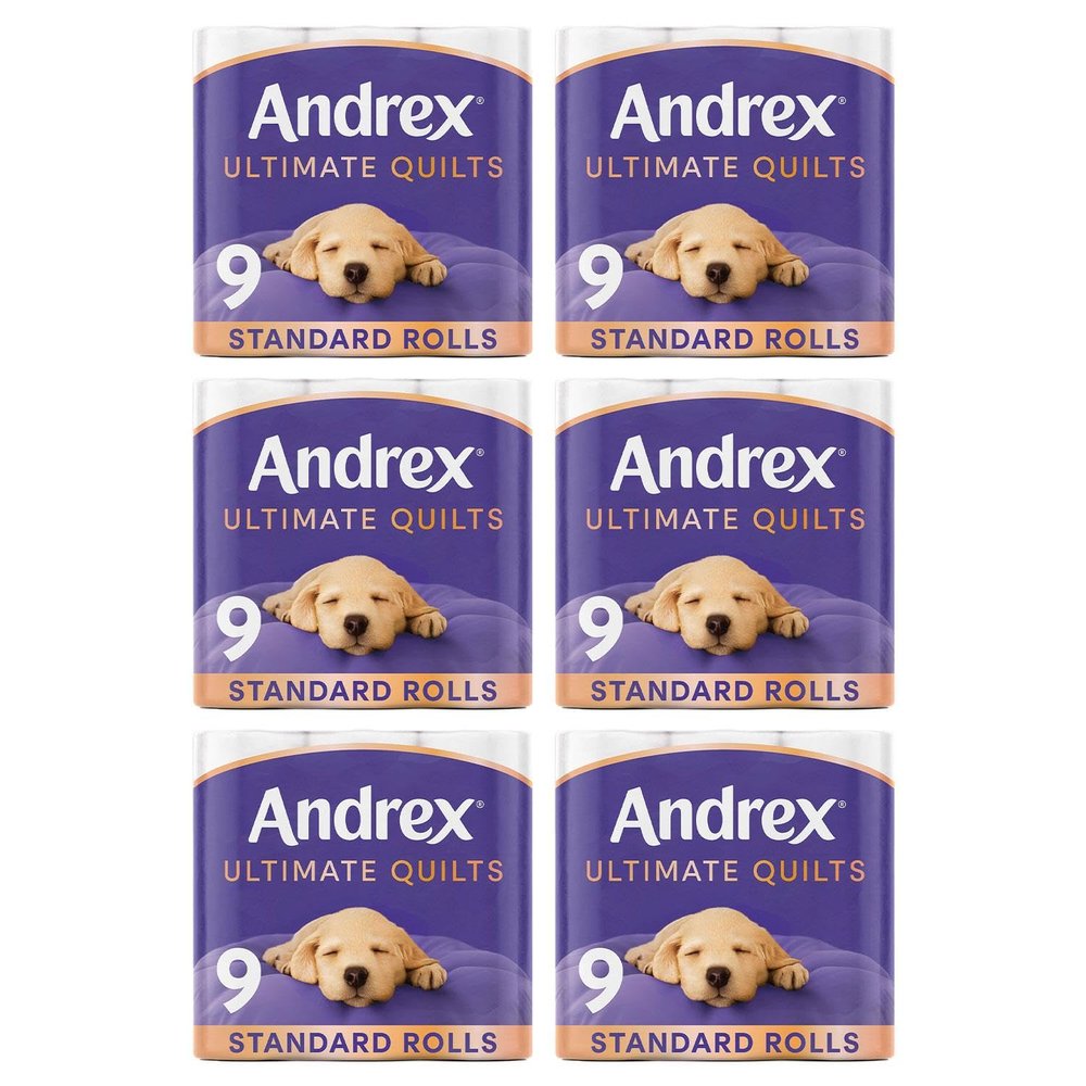 [ 1 Case ] x Andrex Supreme Quilts Toilet Roll (6 x 9'S)