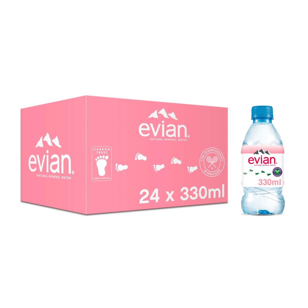Evian Still Mineral Water 330 ml (Pack of 24)