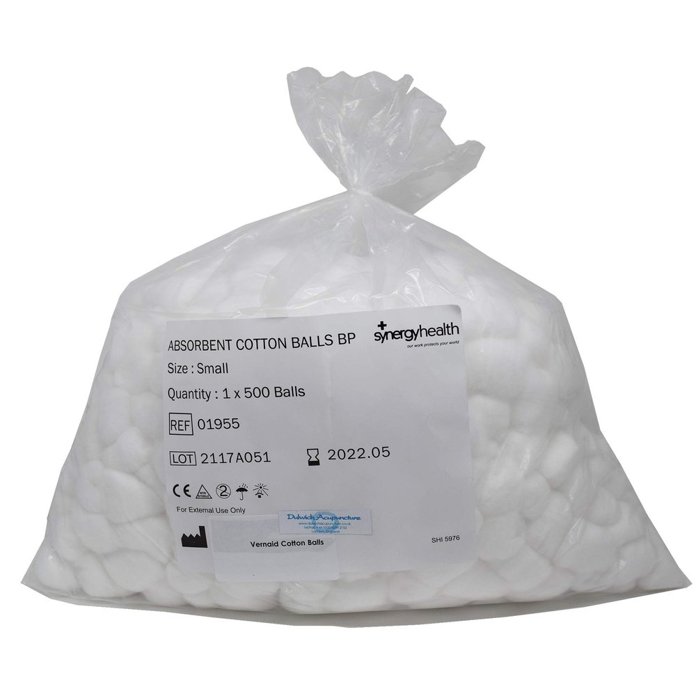 Absorbent Cotton Wool Balls BP - Small (x 500 Balls)