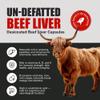 Berserker Desiccated Beef Liver Supplement 750mg per Capsule 500 Capsules, Un-defatted to Provide Full Absorption of Naturally Occurring Vitamins and Minerals Found in Beef Liver | Made in The UK view 3