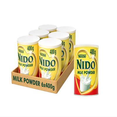 Nido Instant Full Cream Milk Powder, Substitute for Fresh Milk, for Tea & Coffee 400 g Tin (Pack of 6)