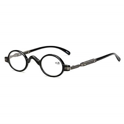 1.5 Diopters Hd Anti-Fatigue Reading Glasses - Black Round Frame Resin Lens - Unisex-Adults