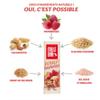 MULEBAR - Box of 15 Energy Bars - Raspberry Peanut - Easy to Digest - 100% Natural Ingredients, Vegan - Made in France - 40g view 2