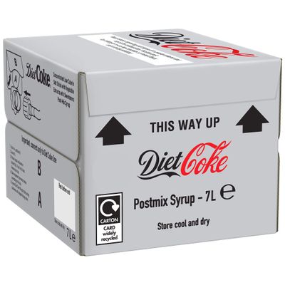Coca Cola Diet Coke Bag in Box Postmix Syrup - 1x7ltr