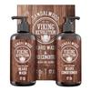 Viking Revolution - Beard Shampoo And Conditioner - Natural Beard Wash & Beard Conditioner With Argan & Jojoba Oils - Softens & Strengthens - Gifts For Men - Sandalwood - 2 x 500 ml view 1