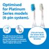 emmi-dent 2X M2 Toothbrush Heads (1x Blue + 1x White) I Standard Replacement Brushes with a Balanced Hardness and Straight Bristles I for All emmi-dent Platinum Ultrasonic Toothbrushes view 3