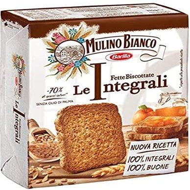 6 x Mulino Bianco Fats Biscottate Volkoren 315 g Whole Grain Baking from Italy